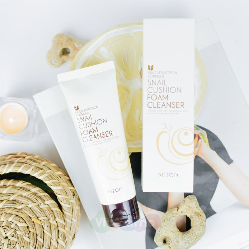 Mizon Snail Cushion Foam Cleanser - Korean-Skincare